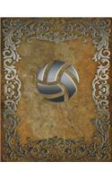 Monogram Volleyball Sketchbook: Blank Art Pad Notebook Journal(68 Monogram Rustic 150 Sketch)
