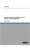 Zur Interpretation Des Meißnertons Von Walther Von Der Vogelweide