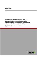 Effizienz der Fiskalpolitik Deutschlands und der Europäischen Zentralbank während der Finanzkrise 2007 ff.