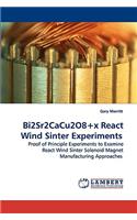 Bi2Sr2CaCu2O8+x React Wind Sinter Experiments