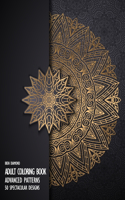 Adult Coloring Book: 50 Advanced Patterns on Black Background