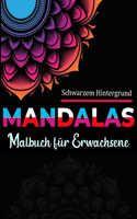 Mandalas Malbuch für Erwachsene schwarzem Hintergrund