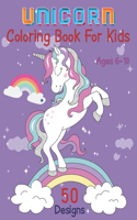 Unicorn Coloring Book for Kids Ages 6-10 50 Designs