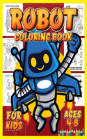 Robot Coloring Book for Kids Ages 4-8