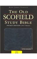 The Old Scofield® Study Bible, KJV, Pocket Edition, Zipper Duradera Black: The Scofield Study Bible, King James Version, Black Leather, Duradera Zipper,(English)