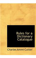 Rules for a Dictionary Catalogue