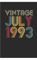 Vintage July 1993: Small Lined Notebook - Happy Birthday Gift or Happy Anniversary Gift Idea