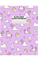 Blank Sheet Music Notebook