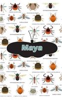 Maya: Insect Themed Comprehensive Garden Notebook with Garden Record Diary, Garden Plan Worksheet, Monthly or Seasonal Planting Planner, Expenses, Chore L