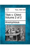 Tilak V. Chirol Volume 2 of 2: (English)