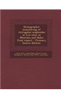 Demographic Monitoring of Astragalus Scaphoides at Two Sites in Montana and Idaho Final Report