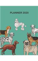 2020 Planner: Dogs Themed Weekly & Mothly Planner 2020 - Organizer & Diary with Expense Tracker Journal - Calendar Schedule Views Great Gift for All Dogs Lovers