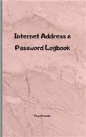 Internet address & password logbook