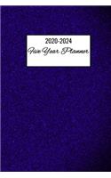 2020-2024 Five Year Planner: 2020-2024 Five Year Planning Blue Sparkle Notebook Plan Your Monthly Goals And Plans 6x9 60 Pages - Five Year Planner Logbook