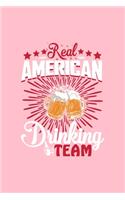 Real AMERICAN Drinking TEAM: Dot Grid Journal - American Drinking Team Beer Costume Funny Halloween Gift - Pink Dotted Diary, Planner, Gratitude, Writing, Travel, Goal, Bullet N