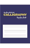 Calligraphy Practice Book - AmyTmy Notebook - 100 pages - 8.5 x 11 inch - Matte Cover