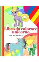 Libro da colorare unicorno per bambini di 3-8 anni