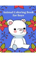 Animal Coloring Book for Boys: Christmas gifts with pictures of cute animals