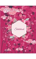 Sketchbook: Pink Color, Blank Paper For Drawing And Sketching 120 Pages Large Size 8.5" x 11" Artist Sketchbook for Sketching, Journaling, Drawing and Creative 