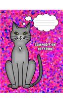 Grey Cat Composition Notebook