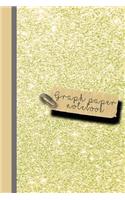 Graph Paper Notebook: Small Sparkle Glitter School or Academic Graph Notebook for Girls and Women - Green Glitter