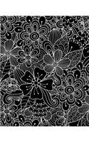 Bullet Journal Notebook Flower Pattern 1: 172 Numbered Pages with 160 Dot Grid Pages, 6 Index Pages and 2 Key Pages in Large 8 X 10 Size for Journaling, Writing, Planning or Doodling.