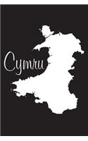 Cymru - Black 101 - Lined Notebook with Margins - 6X9: 101 Pages, Medium Ruled, 6 x 9 Journal, Soft Cover