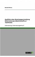 Ausfüllen einer Bewirtungsanmeldung (Unterweisung Industriekauffrau / -kaufmann)