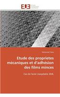 Etude Des Proprietes Mécaniques Et D Adhésion Des Films Minces