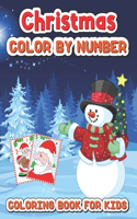 Christmas color by number coloring book for kids