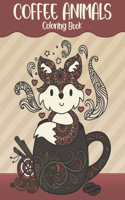 Coffee Animals Coloring Book
