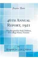 46th Annual Report, 1921: The Hospital for Sick Children, 67 College Street, Toronto (Classic Reprint)