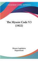 Mysore Code V3 (1922)