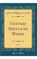 Goethes SÃ¤mtliche Werke, Vol. 39 (Classic Reprint)