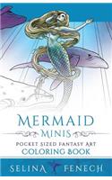 Mermaid Minis - Pocket Sized Fantasy Art Coloring Book