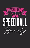 Looks Like a Speed Ball Beauty: 6x9 inches checkered notebook, 120 Pages, Composition Book and Journal, perfect gift idea for girls like your daughter, sister or girlfriend who lov