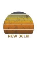 New Delhi: India Notebook Paper For Work, Home or School With Lined Wide Ruled White Sheets. Vintage Sunset Note Pad Composition Journal For Family Vacations. 