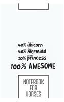 Notebook for horses