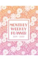 Monthly Weekly Planner 2019-2020