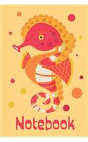 Notebook: Cute Seahorse Design 6x9 Notebook, 120 Page