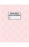 Blank Sheet Music Notebook: Easy Blank Staff Manuscript Book Large 8.5 X 11 Inches Musician Paper Wide 12 Staves Per Page for Piano, Flute, Violin, Guitar, Trumpet, Drums, Cell