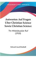 Antworten Auf Fragen Uber Christian Science Sowie Christian Science
