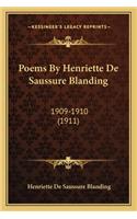 Poems by Henriette de Saussure Blanding