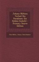 Johann Miltons Verlust Des Paradieses