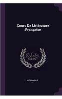 Cours De Littérature Française