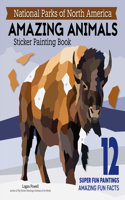 National Parks of North America Amazing Animals Sticker Painting Book