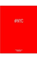 Notebook for Cornell Notes, 120 Numbered Pages, #NYC, Red Cover: For Taking Cornell Notes, Personal Index, 8.5"x11", Hashtag Series, Genius Edition