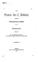 Der Prozess des C. Rabirius: (German)