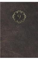Monogram "9" Blank Book: (35 Monogram Aged 150 Blank)