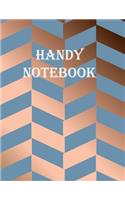 Handy Notebook: Beautiful Copper and Blue design A4 120 College Lined Notebook/Composition/Journal Securely Bound Paperback Gift